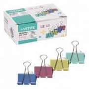 Зажим для бумаг (12 шт.), 32 мм."deVENTE" №4131316, цветной на 140 л.